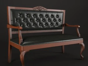 banquette and armchair lui rambay 3D Model