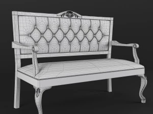 banquette and armchair lui rambay 3D Model
