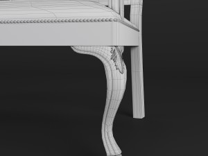 banquette and armchair lui rambay Modello 3D