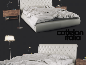 bed cattelan italia alexander Model 3D