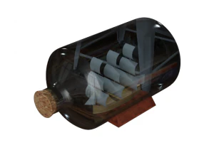 ship in a bottle 3D Model