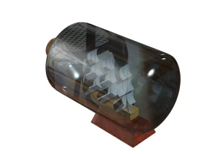 ship in a bottle 3D Model