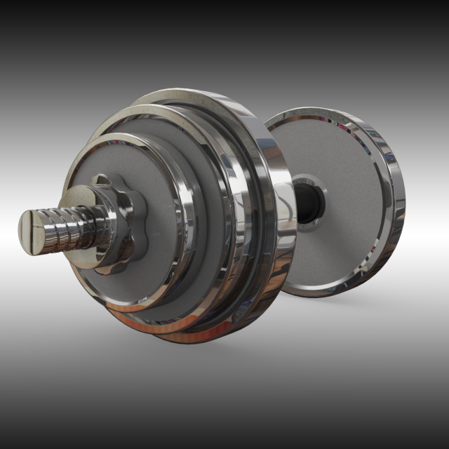 dumbbell 3D Модель .c4d .max .obj .3ds .fbx .stl .blend 