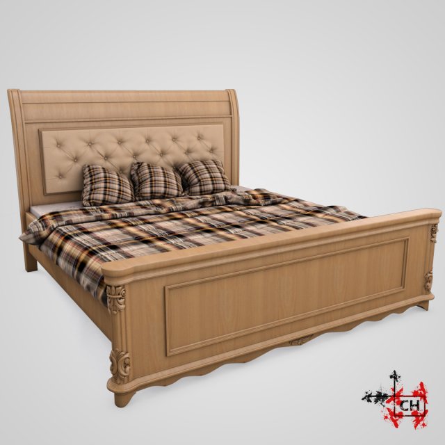 bed 3D Model .c4d .max .obj .3ds .fbx .stl .blend 
