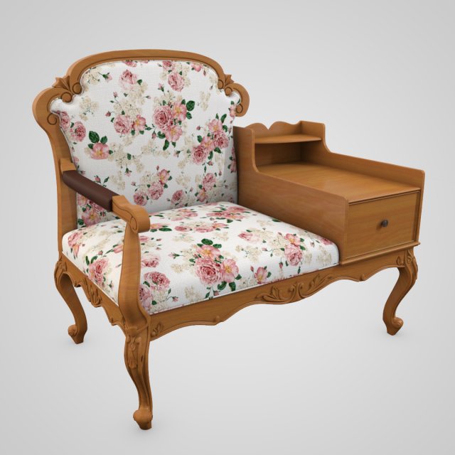 banquette oak palace m18 3D मॉडल .c4d .max .obj .3ds .fbx .stl .blend 