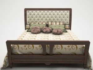 bed grilli antiquariato 3D Model