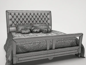 bed grilli antiquariato 3D Model