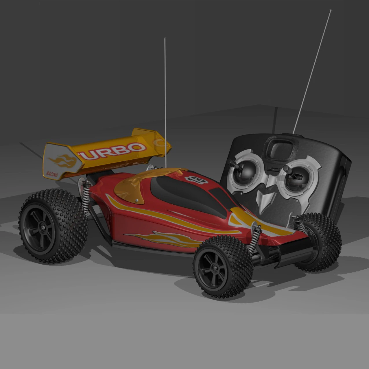 radio toy car 3D Model .c4d .max .obj .3ds .fbx .stl .blend