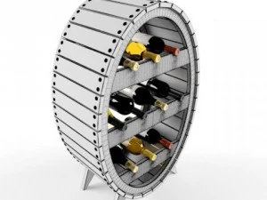 şarap rafı 3D Model