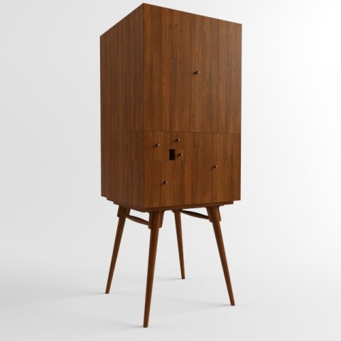 the fibonacci cabinet 3D Модель .c4d .max .obj .3ds .fbx .stl .blend 