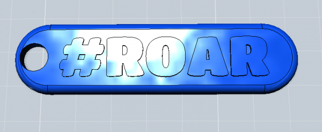 roar keychain Modello 3D .c4d .max .obj .3ds .fbx .stl .blend