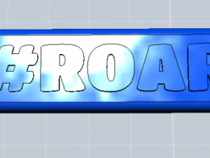 roar keychain Modello 3D