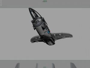khal airship animation Model 3D