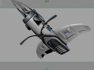 khal airship animation Model 3D