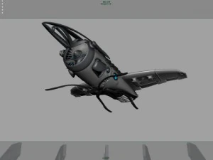 animation du dirigeable khal Modèle 3D