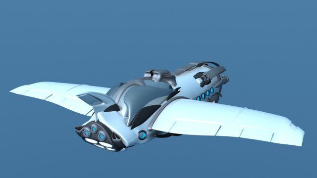 khal airship rigged 3D Model .c4d .max .obj .3ds .fbx .stl .blend 
