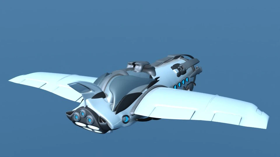 khal airship rigged 3D Model .c4d .max .obj .3ds .fbx .stl .blend 