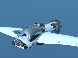 khal airship rigged Modèle 3D
