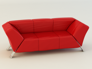red sofa 3D 模型