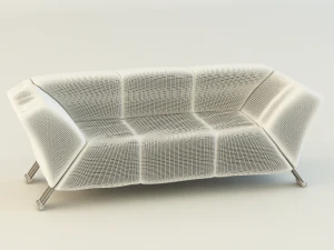 red sofa 3D Model