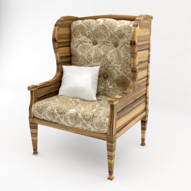 old fancy chair 3D मॉडल .c4d .max .obj .3ds .fbx .stl .blend 