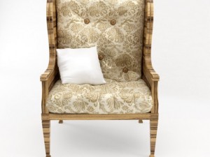 old fancy chair 3D मॉडल