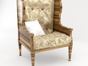old fancy chair 3D मॉडल