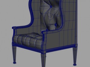 old fancy chair 3D मॉडल