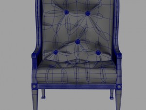 old fancy chair 3D मॉडल