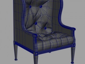 old fancy chair 3D मॉडल