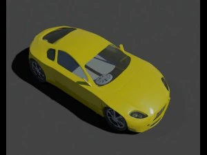 aston martin yellow 3D Model