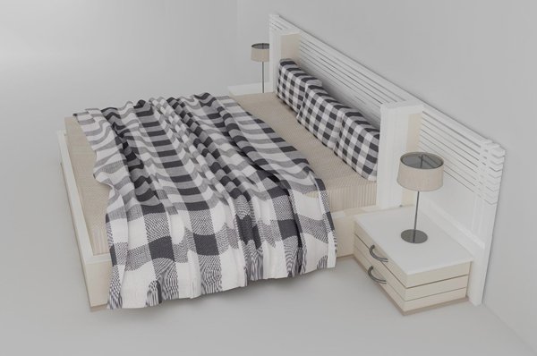 bed Model 3D .c4d .max .obj .3ds .fbx .stl .blend 