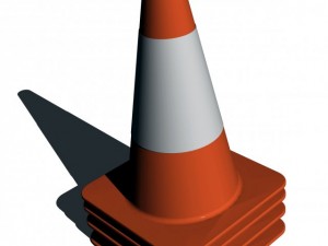 stack of traffic cones Modèle 3D