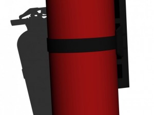 vehicle fire extinguisher with bracket 3D Model