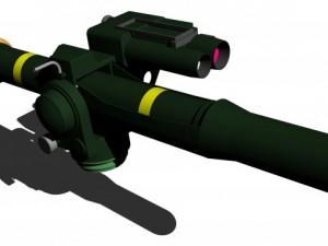tow anti tank missile system Modèle 3D