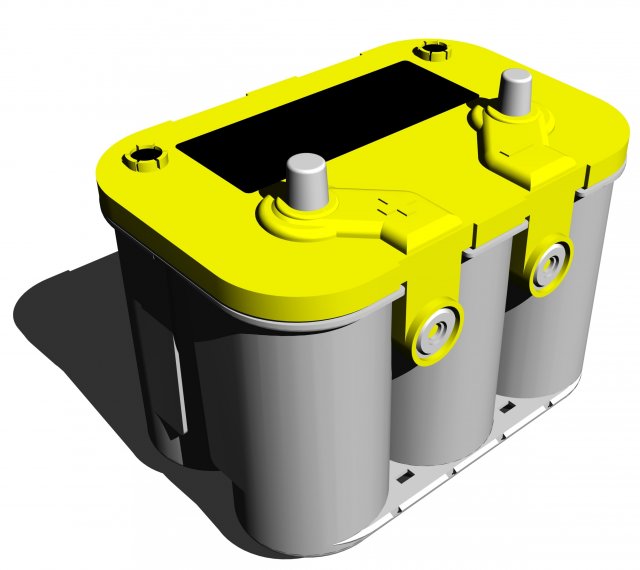 optima spiral battery 3D Модель .c4d .max .obj .3ds .fbx .stl .blend 