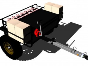 extended range trailer Modèle 3D