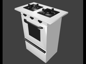 lowpoly gasstove 3D-Modell