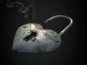 heart shaped lock 3D Model