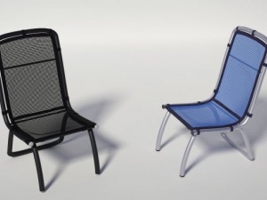 generic mesh patio chair 3D Model