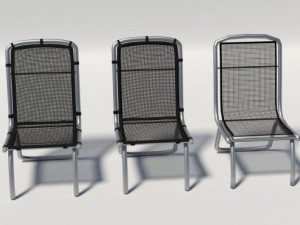 generic mesh patio chair 3D Model