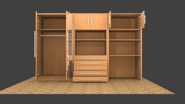 cupboard Model 3D .c4d .max .obj .3ds .fbx .stl .blend 