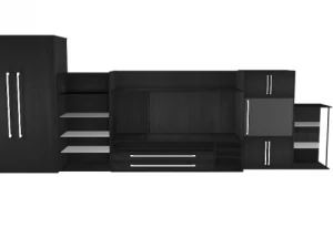 grande muro nero Modello 3D