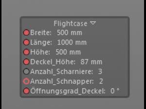 parametric adjustable flightcase 3D 모델