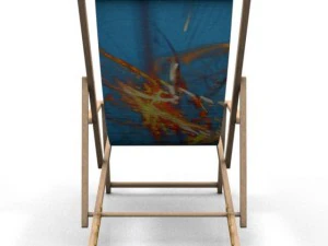 deck chair with arm rest 3D Model