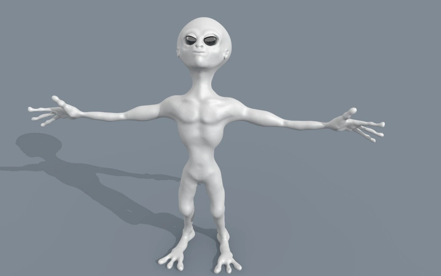 alienígena cinza Modelo 3D .c4d .max .obj .3ds .fbx .stl .blend