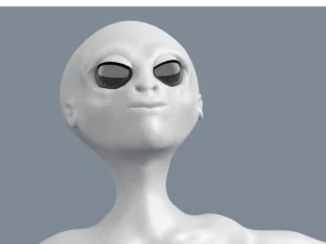 alien&iacute;gena cinza Modelo 3D