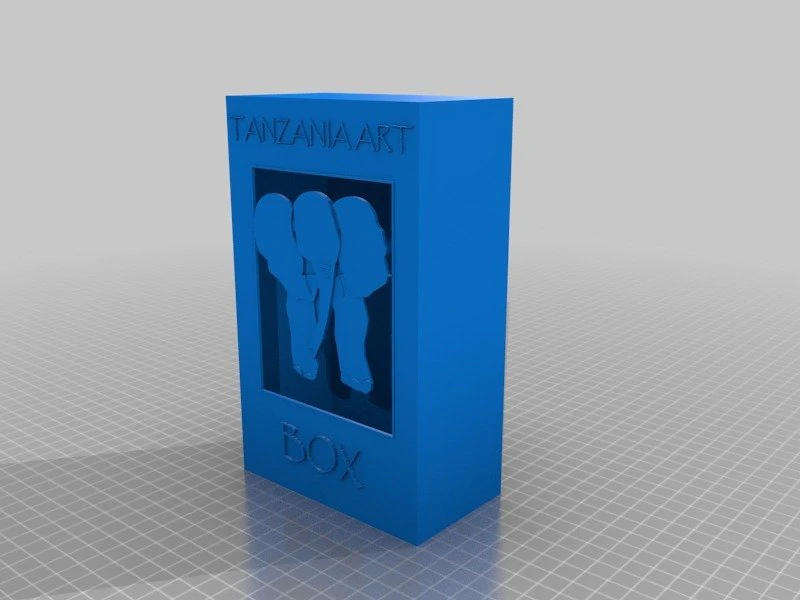 elephant art box 3D Model .c4d .max .obj .3ds .fbx .stl .blend