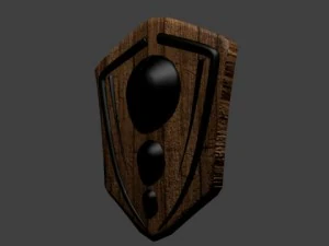 나무 방패 3D 모델