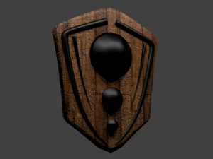wooden shield 3D मॉडल